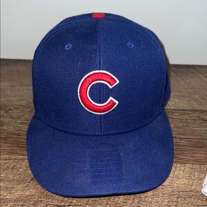 Blue Cap with Red Logo
